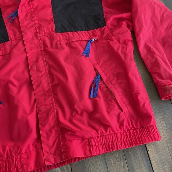 VINTAGE 90s Y2K Columbia Vamoose Ski Jacket Red Black Blue Men's Size Large (P8) - Picture 3 of 11